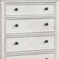 Eastern Shore Olivia 5-Drawer Chest in Brushed White, , large