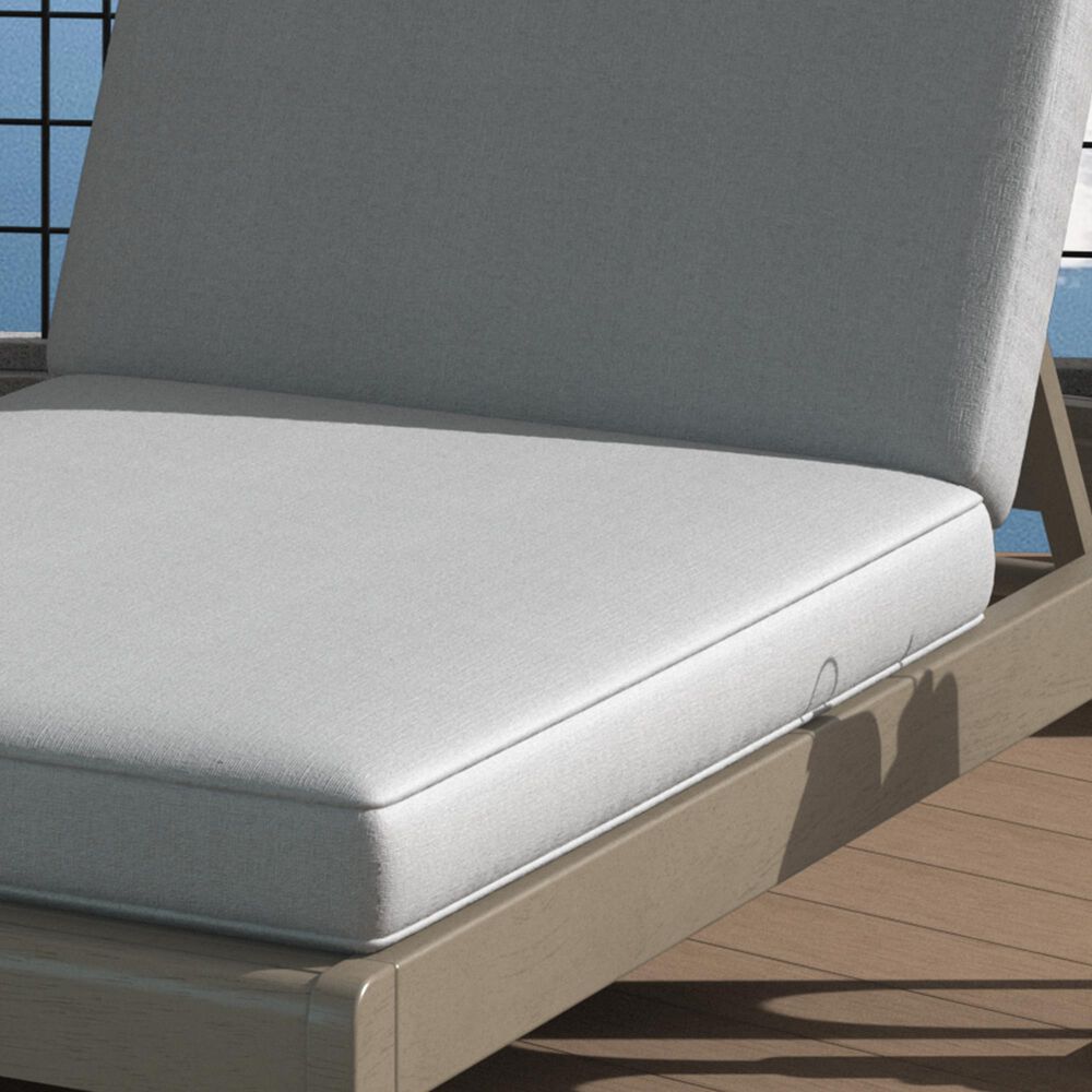 Homestyles Sustain Patio Chaise Lounge with Gray Cushion in Stain Brown, , large