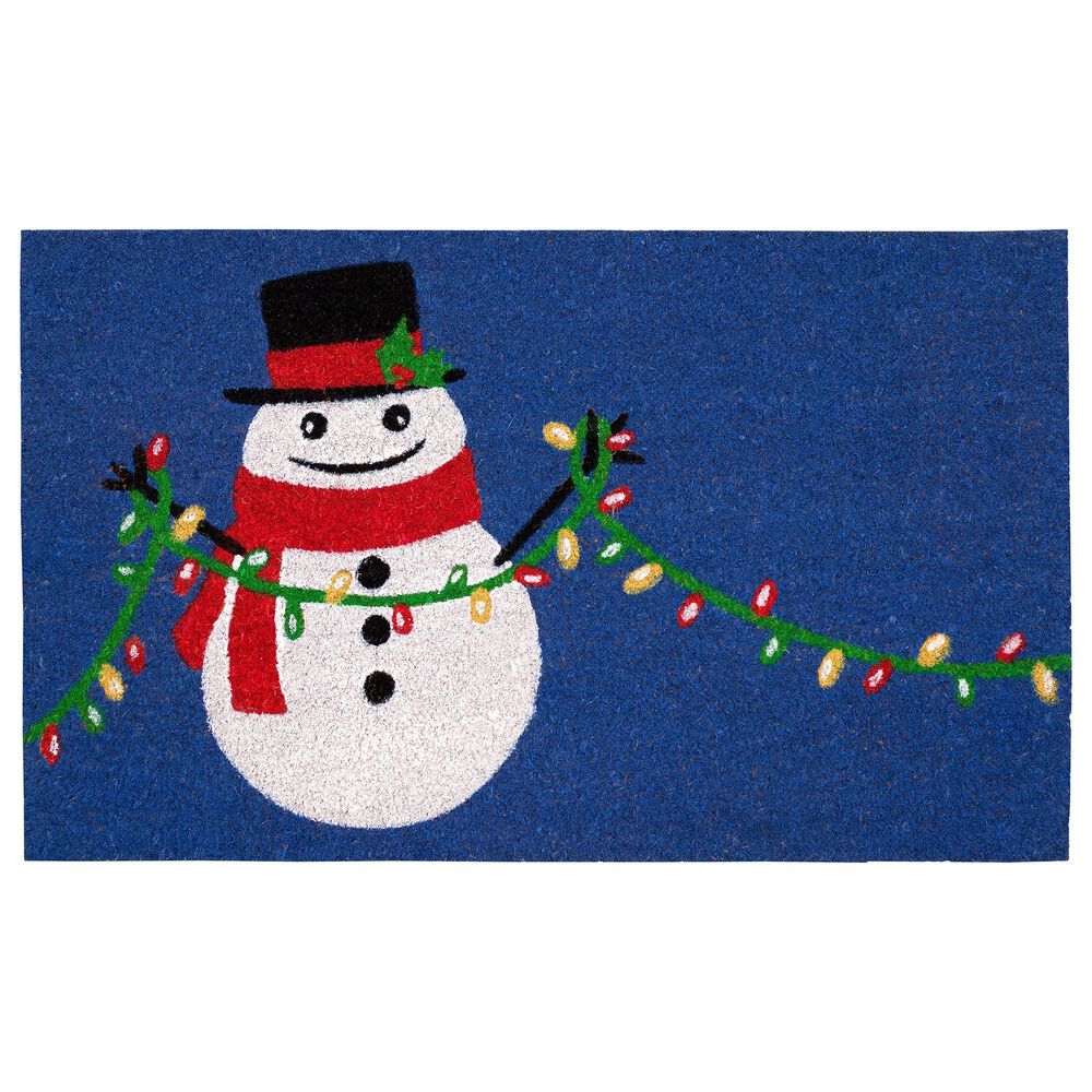 Trans-Ocean Import Natura Frosty and Bright 1"6" x 2"6" Navy Outdoor Door Mat, , large