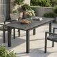 Hearth and Haven Outdoor Rectangular Dining Table in Dark Grey - Table Only, , large