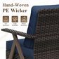 Sunwell Garden 3-Piece Patio Chat Set in Navy, , large