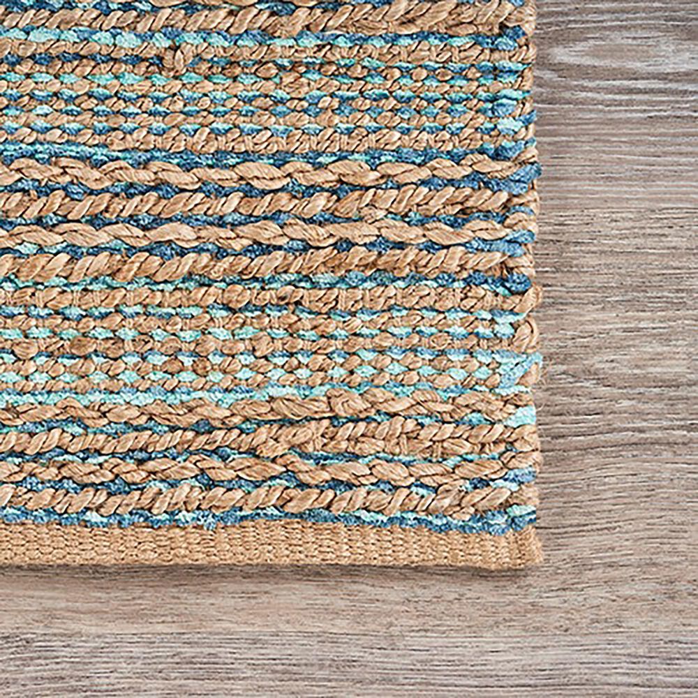 L&amp;R Resources Natural Fiber 9&#39; x 12&#39; Teal Area Rug, , large