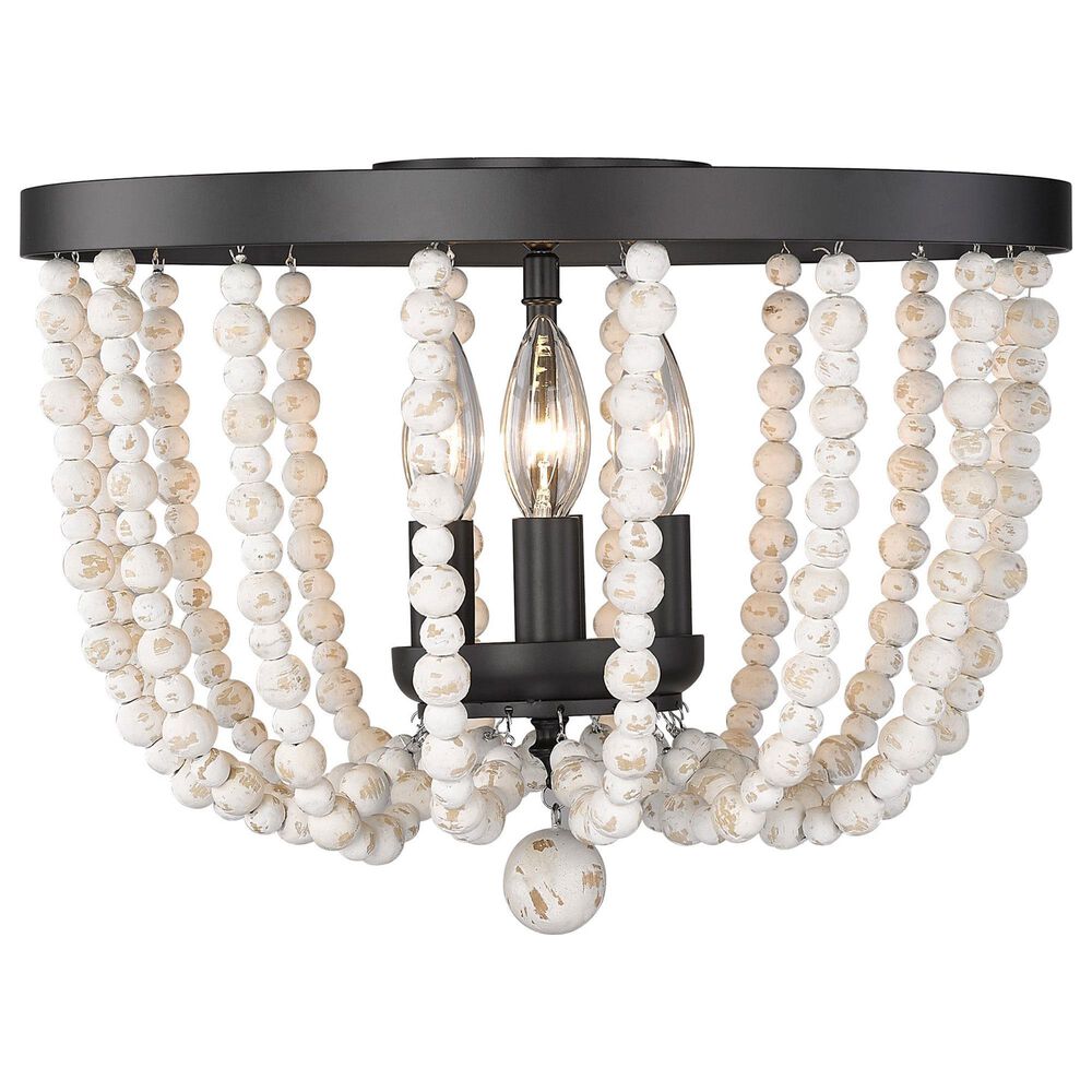 Golden Lighting Tabitha Flush Mount in Matte Black, , large