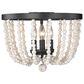 Golden Lighting Tabitha Flush Mount in Matte Black, , large