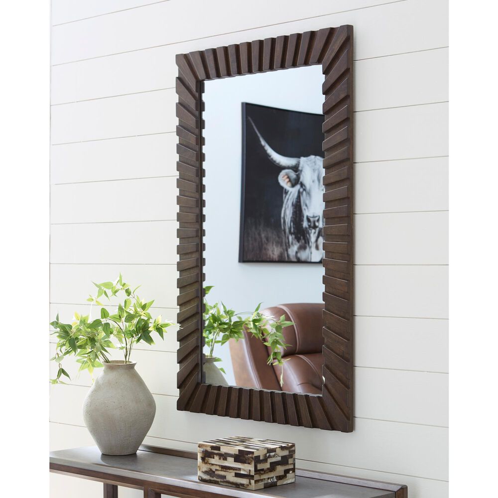 Ashley Advin Accent Mirror in Dark Brown, , large