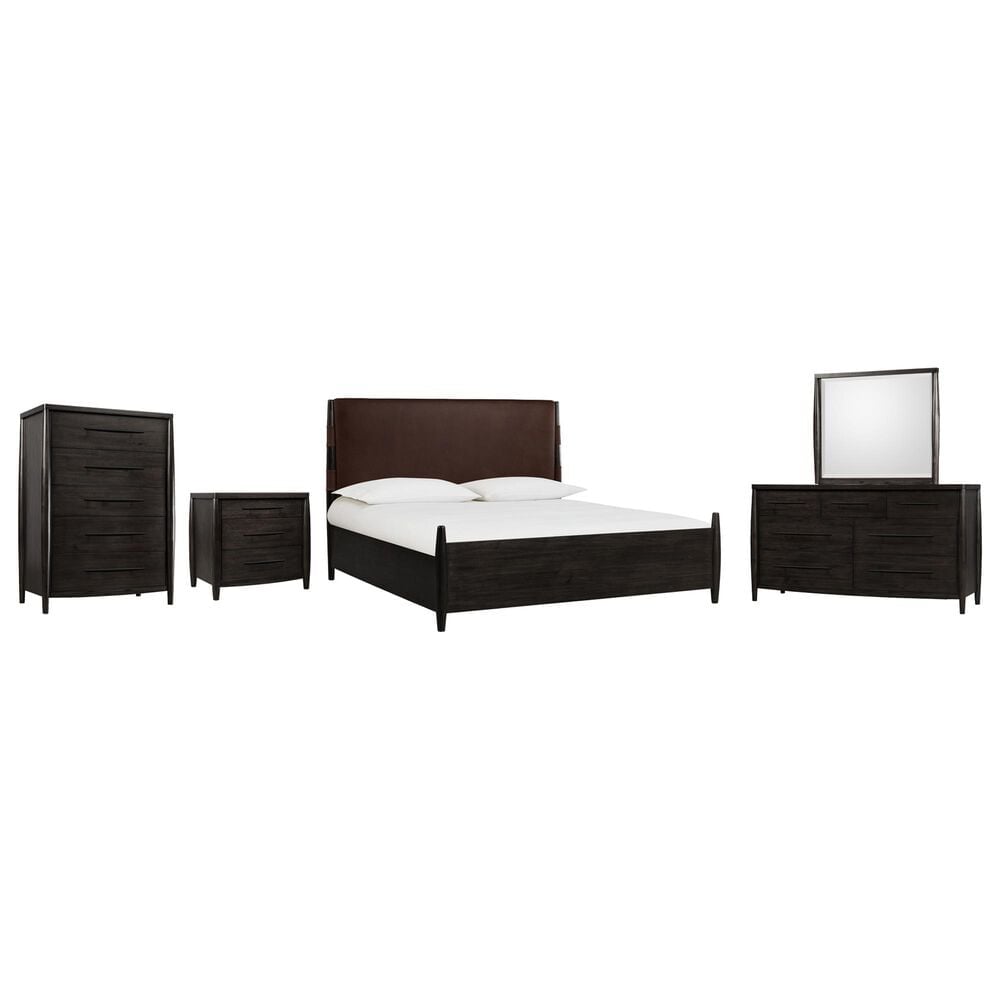 Urban Home Koko 5-Piece Queen Upholstered Bedroom Set in Minx, , large