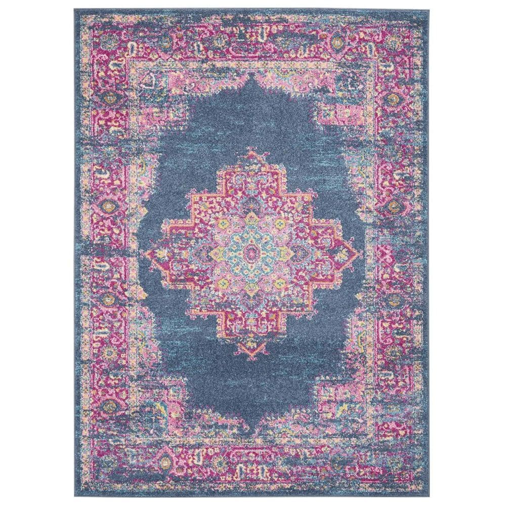 Nourison Passion PSN03 5&#39;3&quot; x 7&#39;3&quot; Blue Area Rug, , large