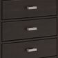 Ashley Covetown 5-Drawer Chest in Dark Brown, , large