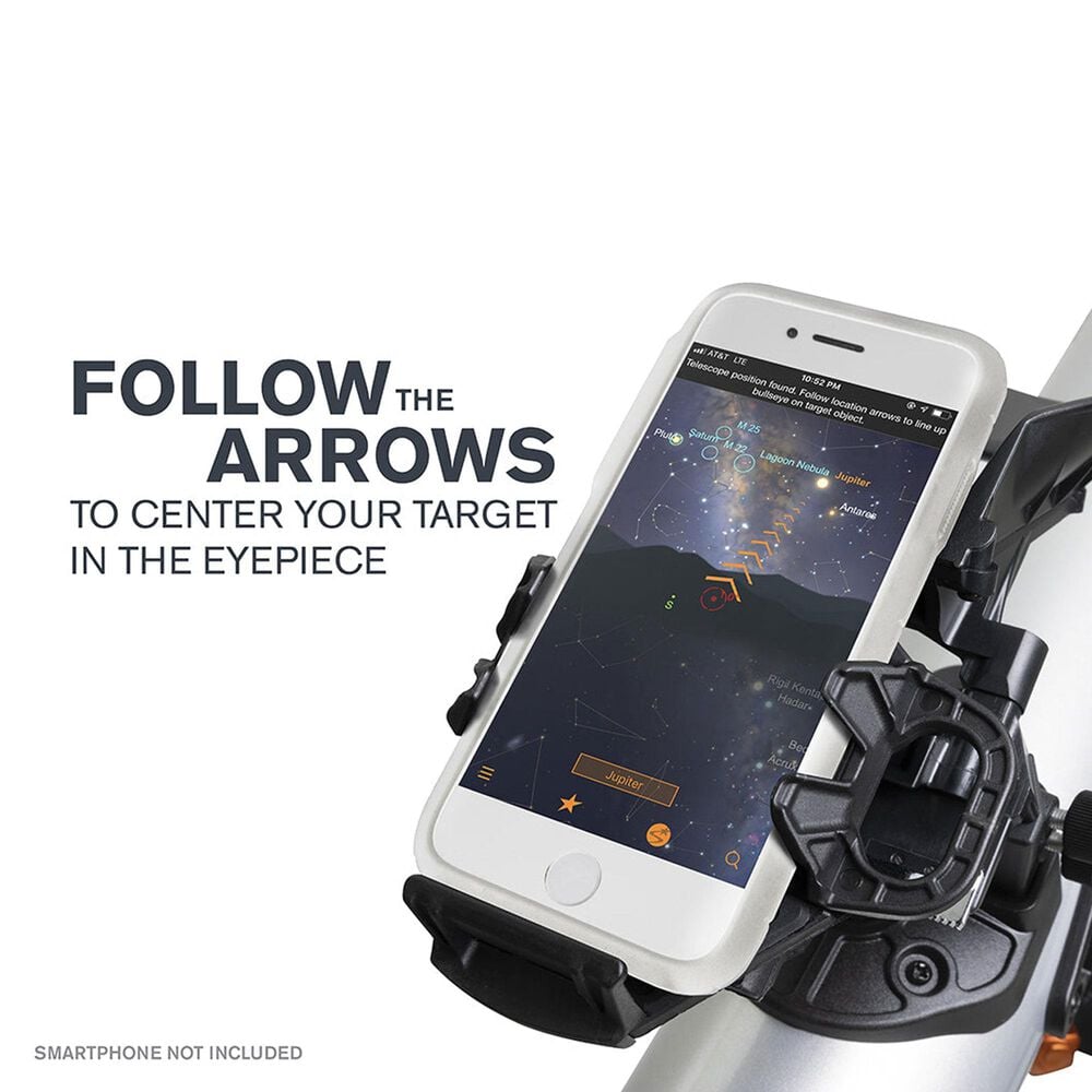 Celestron Starsense Explorer LT 80AZ Smartphone App-Enabled Refractor Telescope in Silver, , large