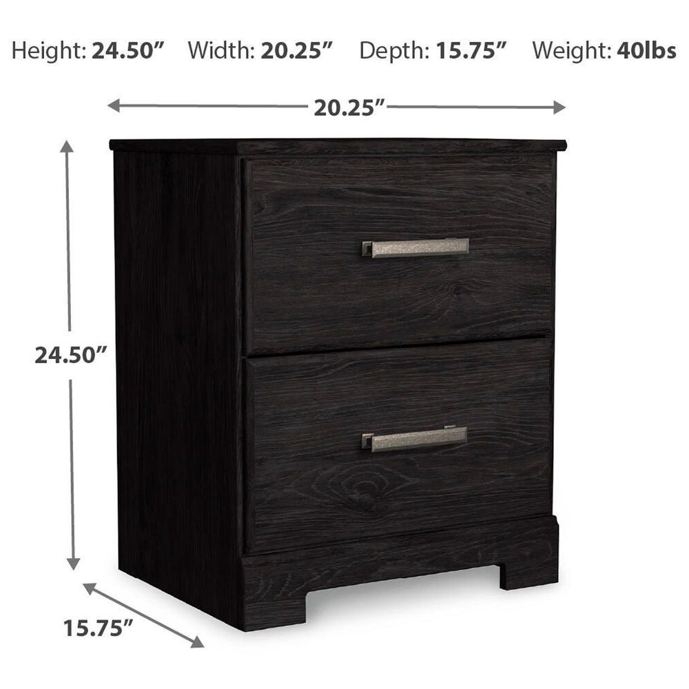Ashley Belachime 5 Piece Queen Panel Bedroom Set in Dark Charcoal, , large