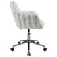 Linon Home Decor Fiona Office Chair with White Cloud Bubble Cushion in Silver, , large