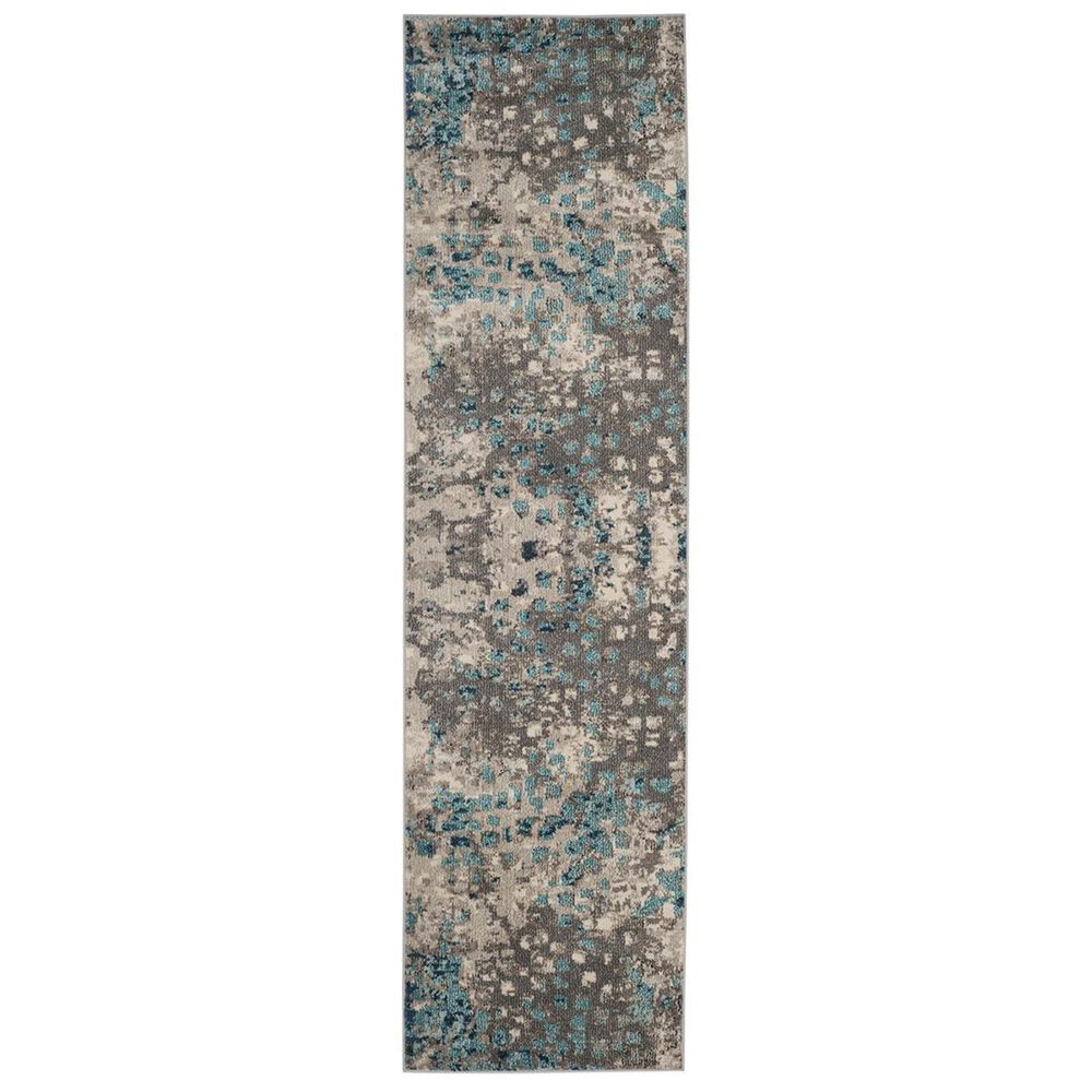 Safavieh Monaco MNC225E-28 2&#39;2&quot; x 8&#39; Grey/Light Blue Runner, , large