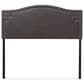 Baxton Studio Aubrey Queen Upholstered Headboard in Dark Grey, , large