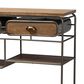 Baxton Studio Grant 2-Drawer Kitchen Cart in Oak Brown and Black, , large