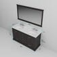 Lexora Home Dukes 60" Double Bathroom Vanity in Espresso with 2 cm White Carrara Marble Top and Rectangular Sinks, , large