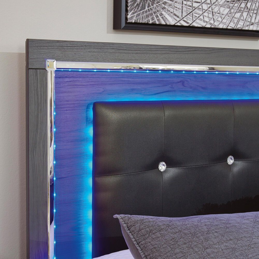 Ashley Lodanna Queen Panel Bed with 2 Storage Drawers in Gray, , large