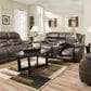 HomeStretch Power Reclining Loveseat with Headrest and Lumbar in Walnut, , large