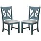 Furniture of America Gross Dining Chair in Antique Blue (Set of 2), , large