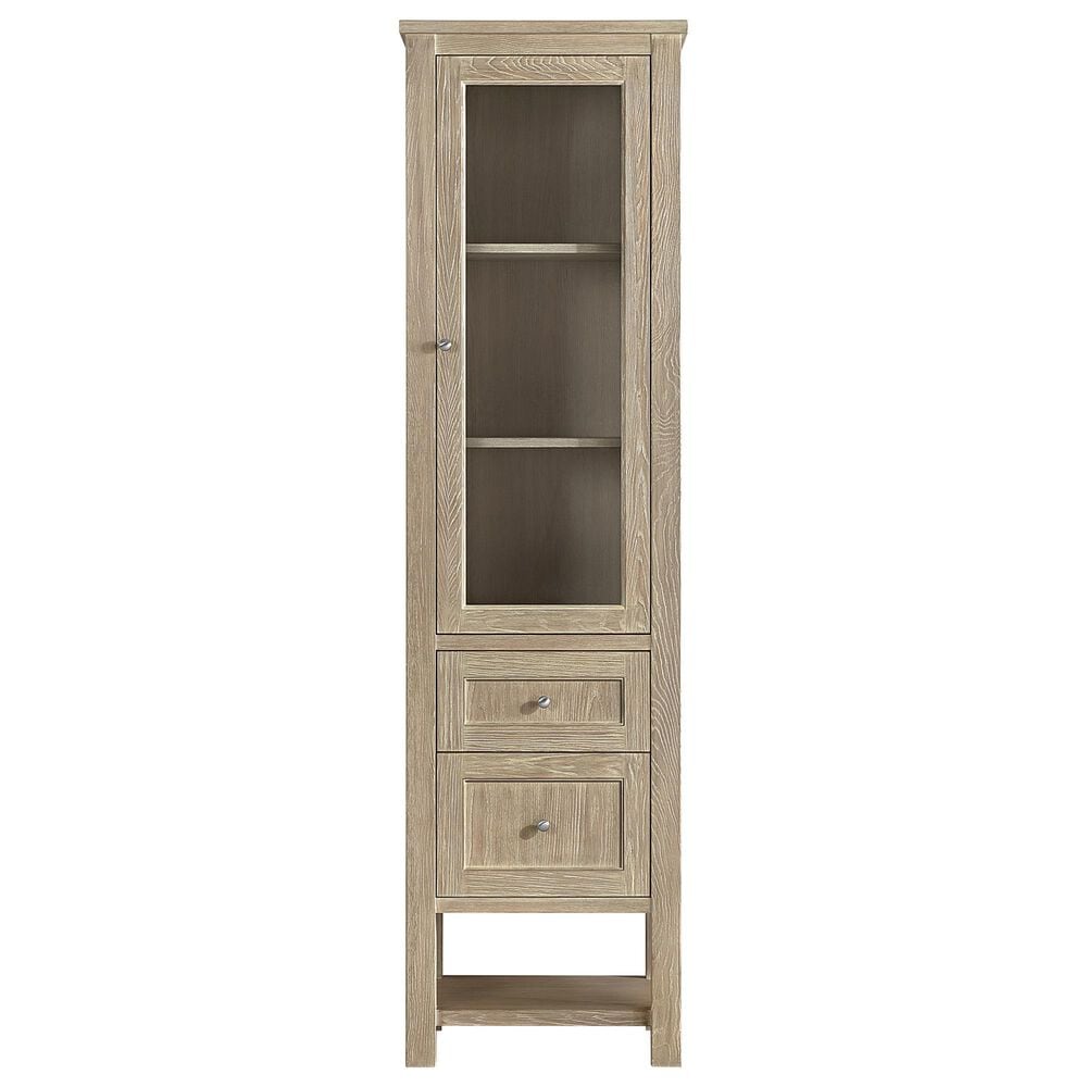 James Martin Vanities Breckenridge 22&quot; Linen Cabinet in Whitewashed Oak, , large