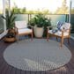 Dalyn Rug Company Hinton 10" Round Black Indoor/Outdoor Area Rug, , large