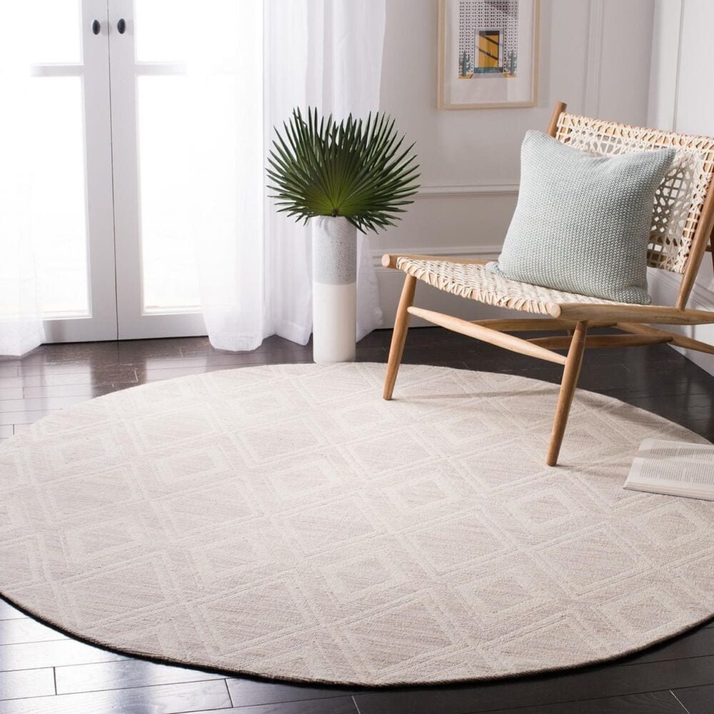 Safavieh Marbella 6&#39; Round Silver and Ivory Area Rug, , large