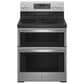 GE Profile 4pc Kitchen Package with Refrigerator, Range, Microwave, and Dishwasher in Stainless Steel, , large