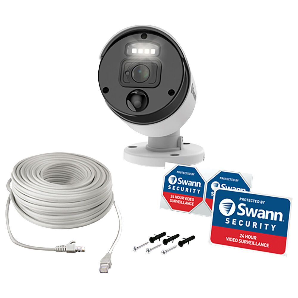 Swann Master-Series 4K Ultra HD Outdoor Bullet Security Camera in White, , large