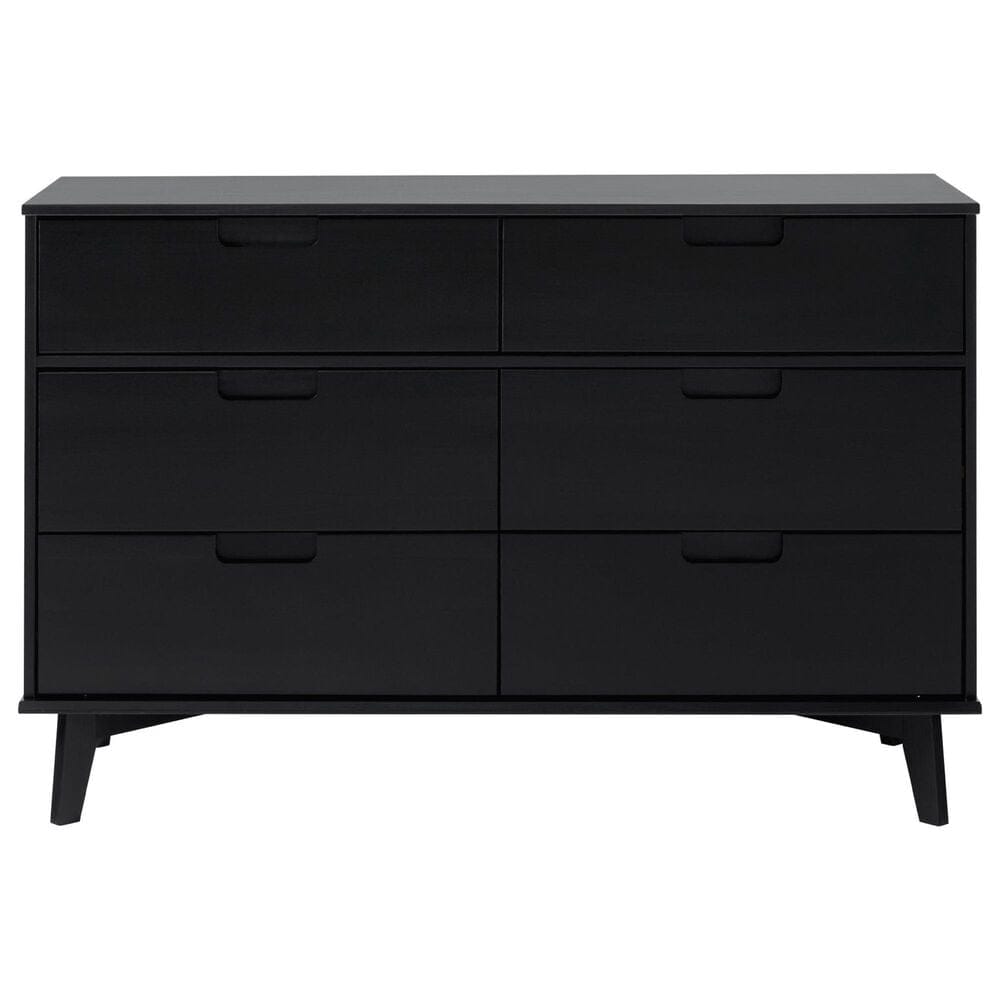 Walker Edison Sloane 6-Drawer Dresser in Black, , large