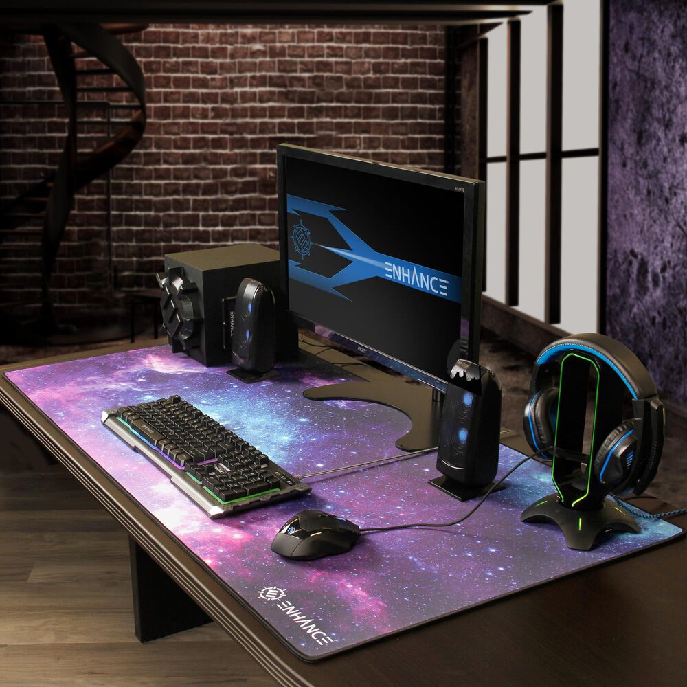 Enhance 3XL Gaming Computer Desk Mat in Multicolor, , large
