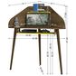 Dayton Bradley 2-Piece Cubicle Section Desk in Rustic Brown/Yellow, , large