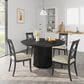 GARVEE 47" Round Industrial Dining Table in Black - Table Only, , large