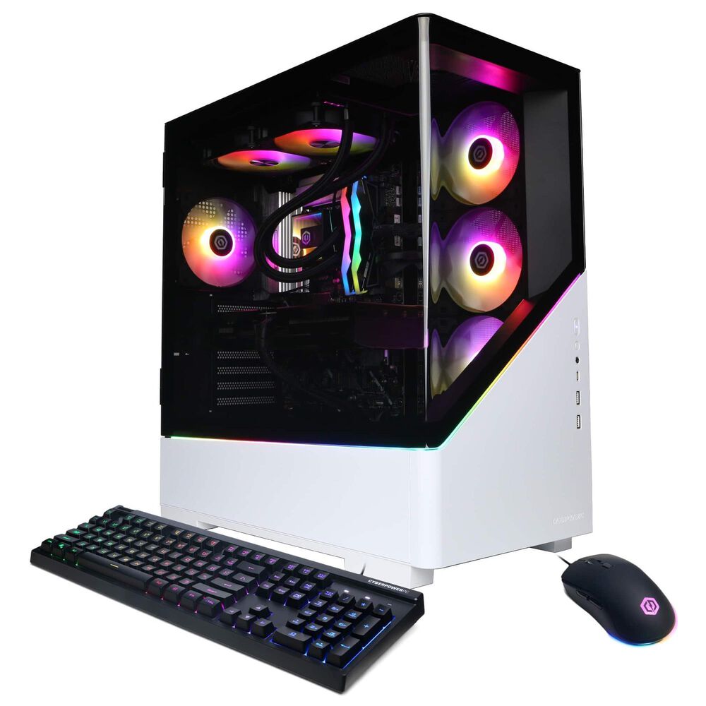 CyberPowerPC Gamer Supreme Gaming Desktop PC | Intel Core Ultra 9 285 - 32GB RAM - NVIDIA GeForce RTX 5070 Ti Graphics - 2TB SSD in White, , large
