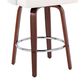 LumiSource Dahlia Swivel Counter Stool with Black Velvet Upholstery in Walnut and Chrome (Set of 2), , large
