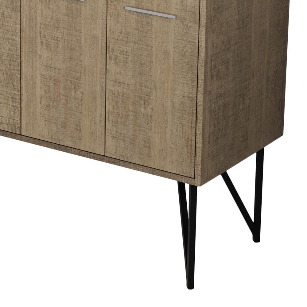 Lexora Home Lancy 60" Double Bathroom Vanity in Rustic Acacia with 2 cm White Cultured Marble Top and Rectangular Sinks, , large