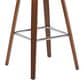 Armen Living Vienna Swivel Bar Height Stool with Vintage Green Upholstery in Walnut, , large