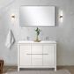 Lexora Home Lafarre 48" Double Bathroom Vanity in Navy Blue with 2 cm White Quartz Top, Rectangular Sinks and 43" Mirror, , large