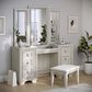 Pulaski Furniture Corp Camila Vanity and Mirror in White and Silver, , large