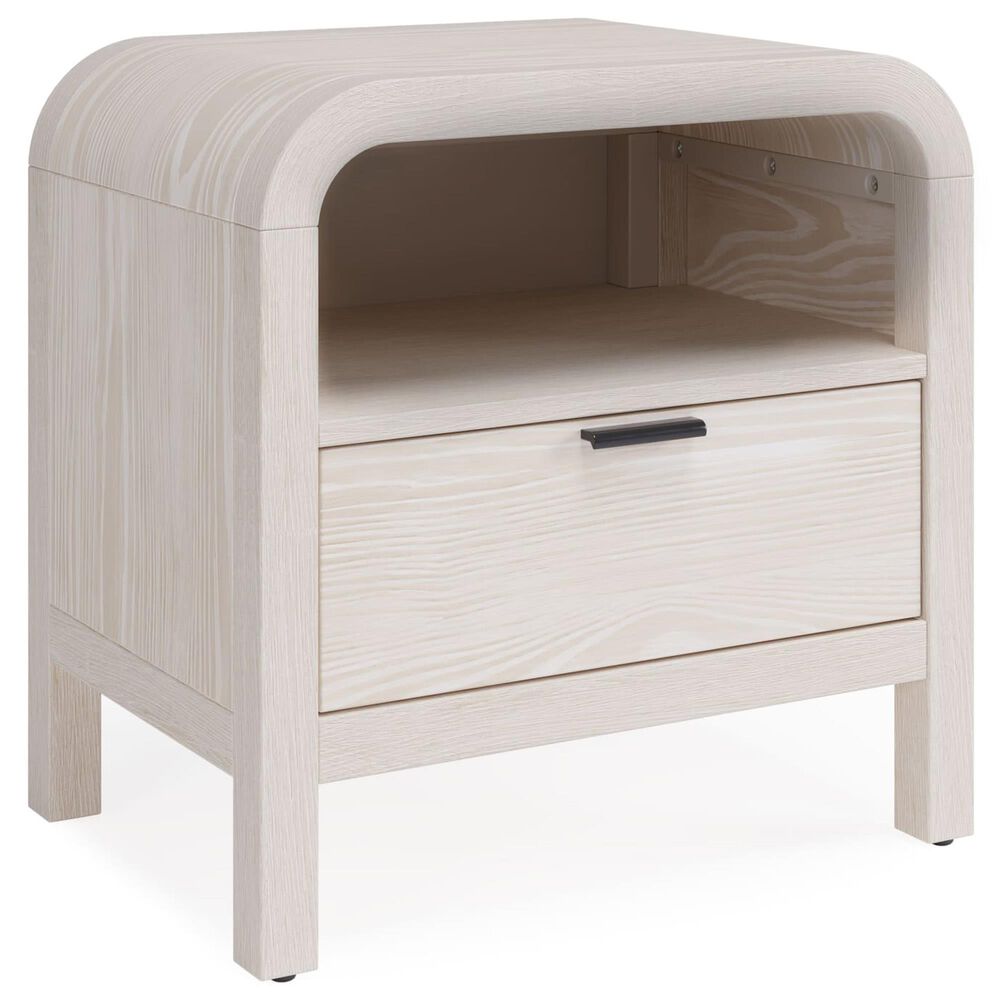 Urban Home Drake 1-Drawer Nightstand in White, , large
