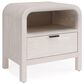 Urban Home Drake 1-Drawer Nightstand in White, , large