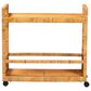 Baxton Studio Genet 2-Tier Kitchen Cart in Natural Brown, , large
