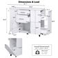 HOMLUX 51" Kitchen Island with Tilt Trash Can Cabinet in White, , large