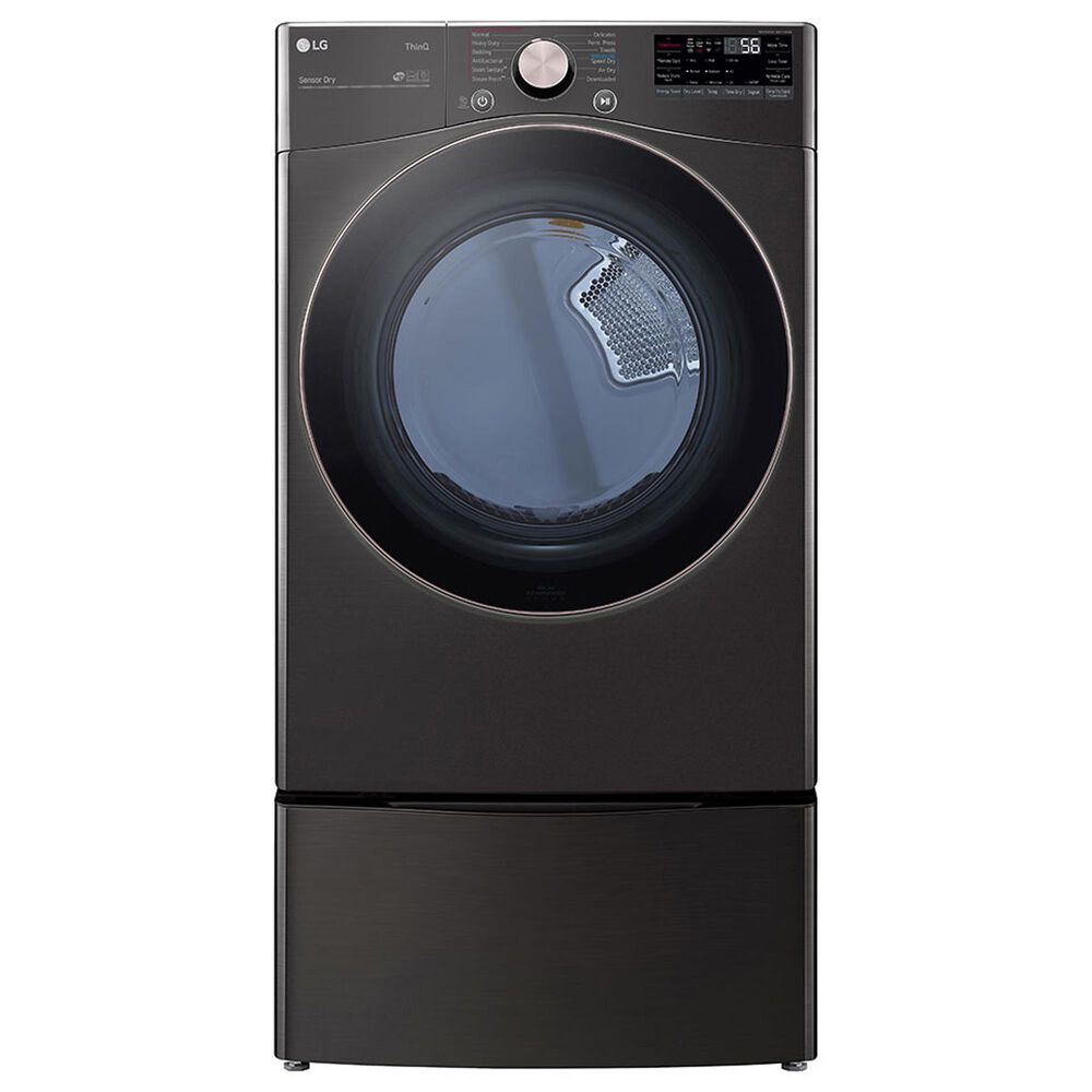 LG 7.4 Cu. Ft. Front Load Gas Dryer with TurboSteam in Black Steel, , large