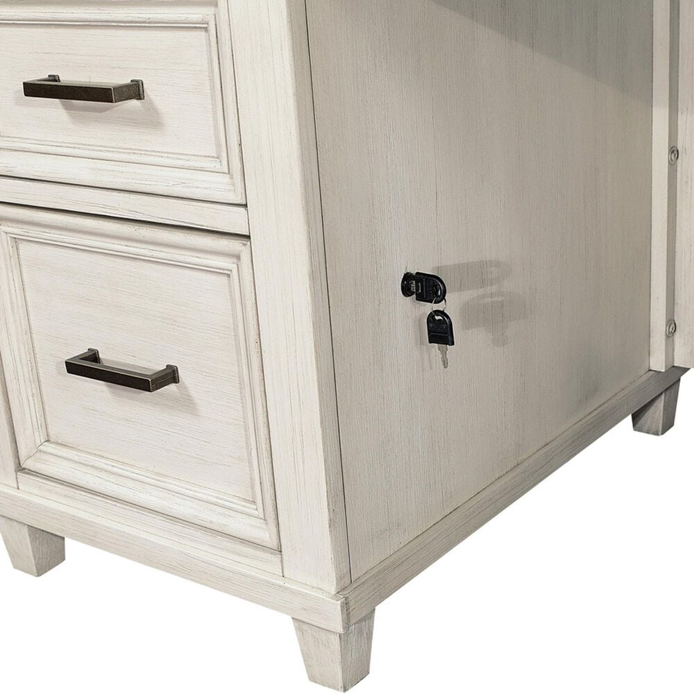 Riva Ridge Caraway 2-Piece Executive Desk and Lateral File Set in Aged Ivory, , large