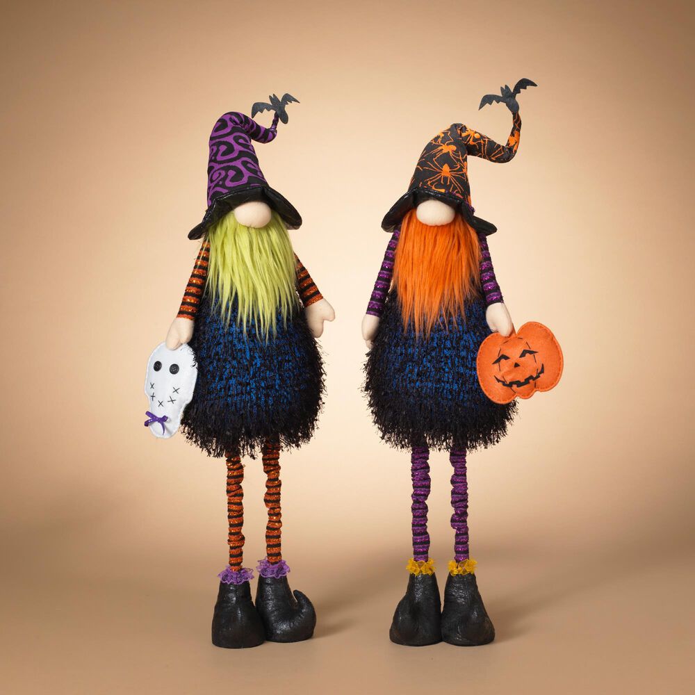The Gerson Company Plush Standing Halloween Gnome with Flexible Legs in Multicolor &#40;Set of 2&#41;, , large