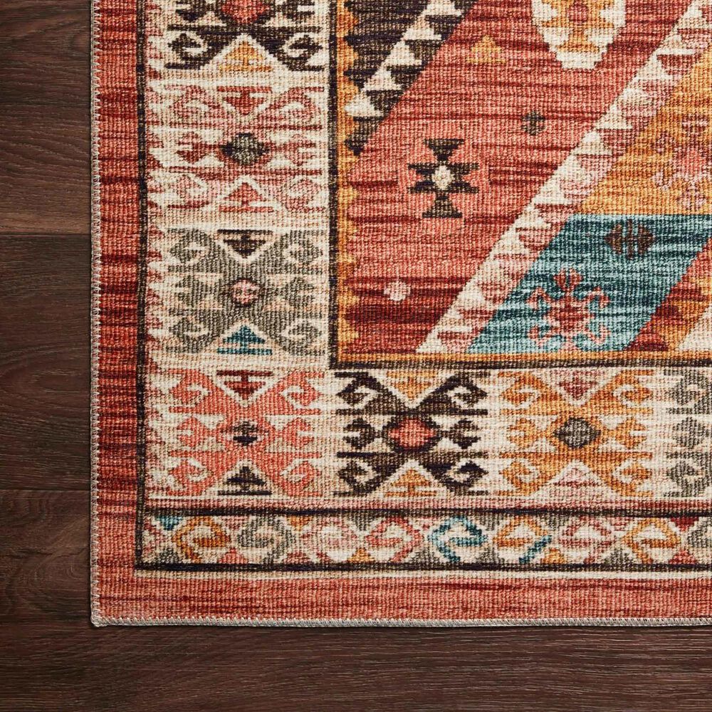 Loloi II Zion ZIO-05 2&#39;3&quot; x 3&#39;9&quot; Red and Multicolor Area Rug, , large