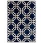 Central Oriental Terrace Tropic Dolliver 7"10" x 9"10" Sapphire Area Rug, , large