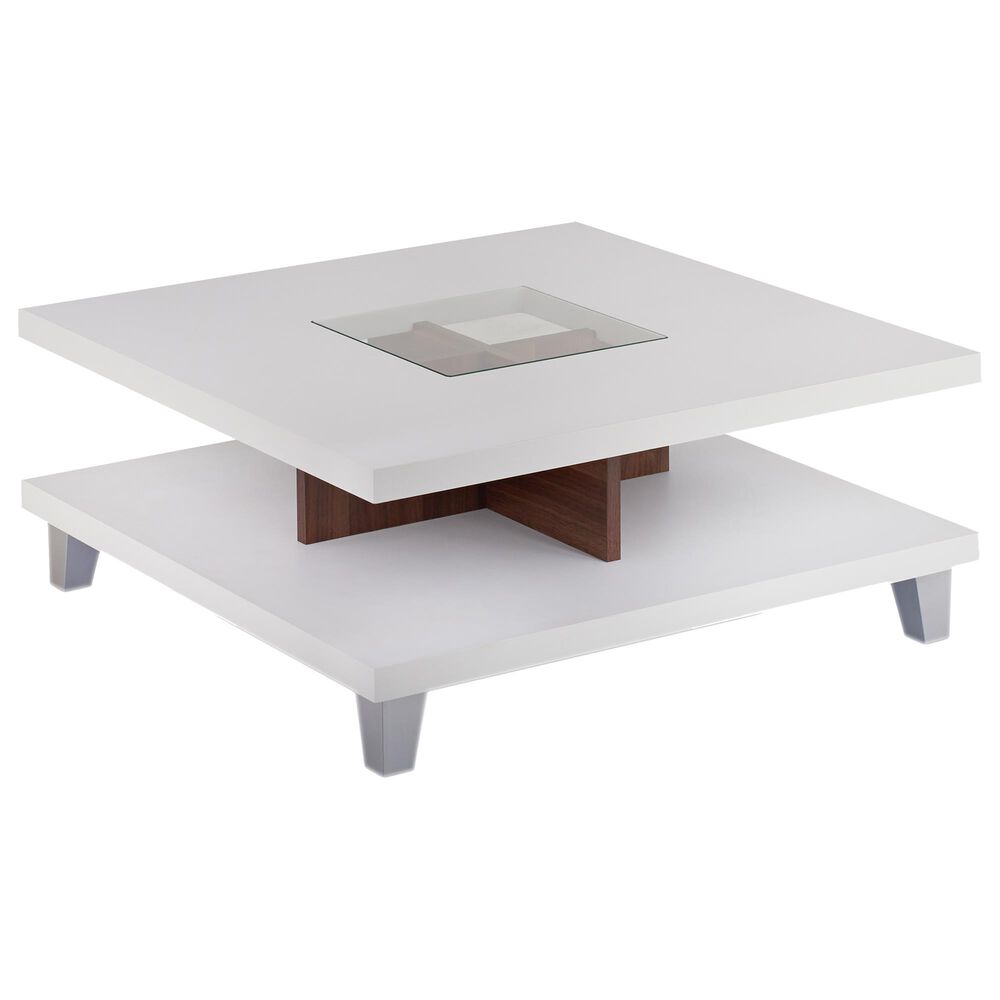 Furniture of America Humphrey Storage Coffee table in White, , large