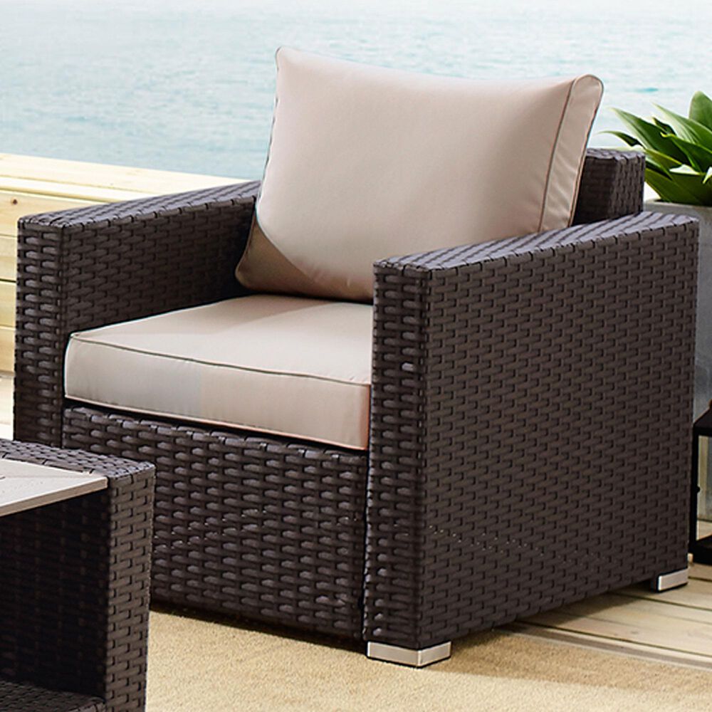 Accentric Approach Patio Accent Chairs in Brown, , large