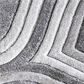 Central Oriental Chicago Kesden 5" x 7"6" Grey and White Area Rug, , large