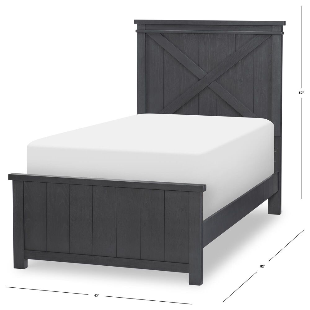 Legacy Classic Flatiron Twin Panel Bed with Trundle in Midnight, , large